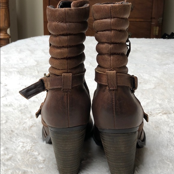 Steve Madden Raleighh Leather Cognac Boots Size 10 - Picture 4 of 6